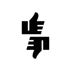 Like Icon Sign Vector Isolated on White Artboard 