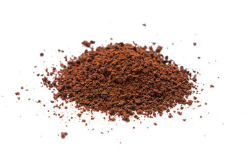 Instant coffee on a white background
