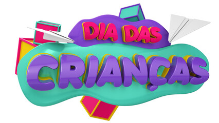 Selo 3d dia das crianças