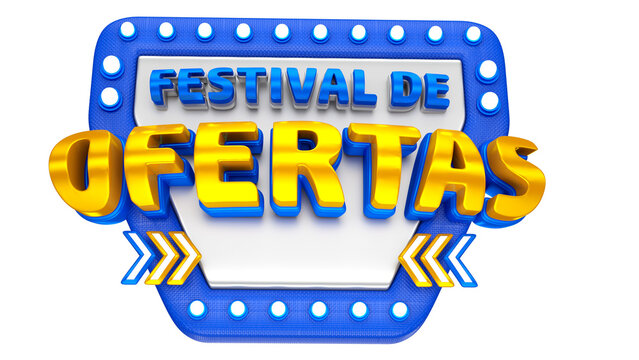 Selo 3d isolado festival de ofertas
