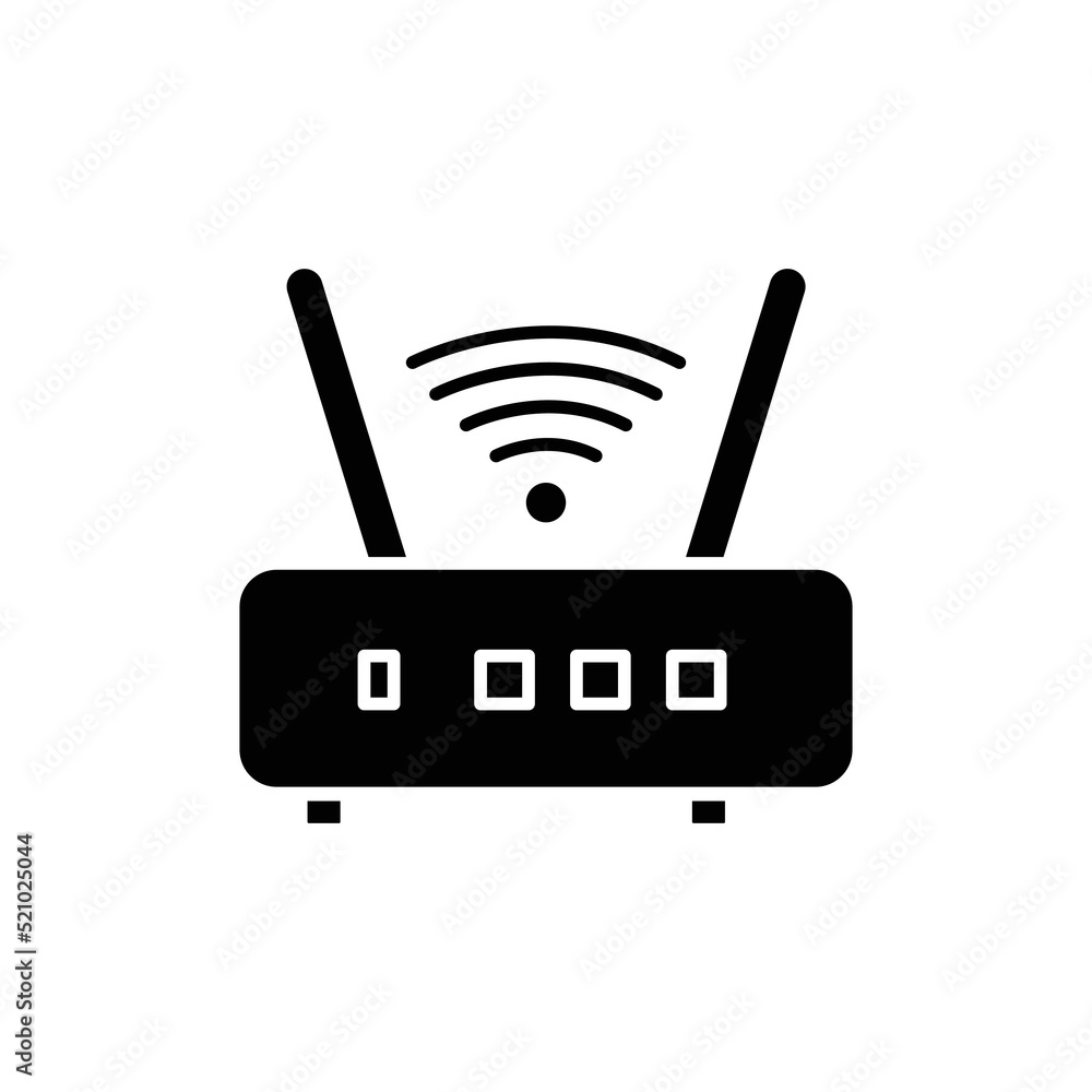 Poster wireless icon, access point. icon related to electronic, technology. solid icon style, glyph. simple