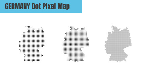 Abstract Germany Map with Dot Pixel Spot Modern Concept Design Isolated on White Background Vector illustration.