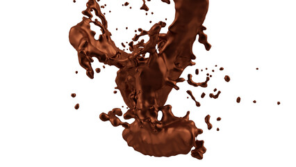 Splash 3d de chocolate