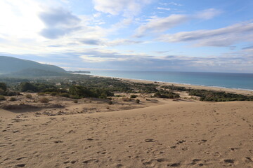 Fototapeta na wymiar view on sand dune called Patara Beach, Turkey
