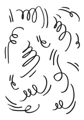 doodle wind illustration vector hand drawn style isolated on white background.
