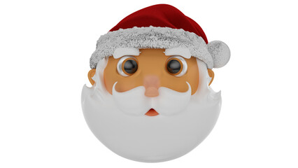 Santa Claus isolated 3d illustration