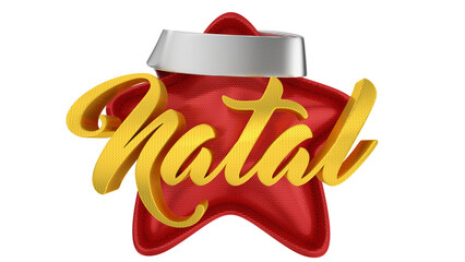 Selo 3d isolado de Natal