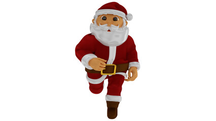 Santa Claus isolated 3d illustration