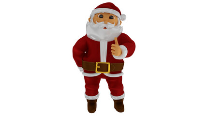 Santa Claus isolated 3d illustration