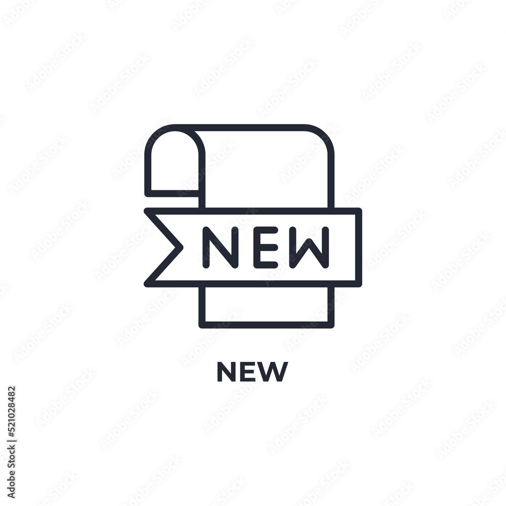 Poster new line icon. linear style sign for mobile concept and web design. outline vector icon. symbol, log