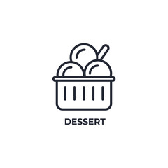dessert line icon. linear style sign for mobile concept and web design. Outline vector icon. Symbol, logo illustration. Vector graphics