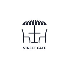 street cafe vector icon. filled flat sign for mobile concept and web design. Symbol, logo illustration. Vector graphics