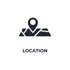 location vector icon. filled flat sign for mobile concept and web design. Symbol, logo illustration. Vector graphics