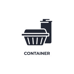 container vector icon. filled flat sign for mobile concept and web design. Symbol, logo illustration. Vector graphics