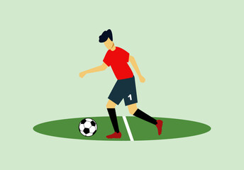soccer player with ball