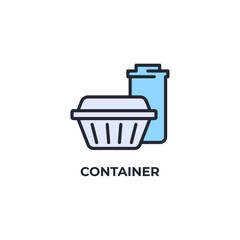 container vector icon. Colorful flat design vector illustration. Vector graphics