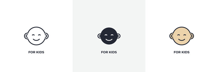 for kids icon. Line, solid and filled outline colorful version, outline and filled vector sign. Idea Symbol, logo illustration. Vector graphics
