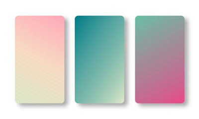 Collection wallpaper for mobile phone. abstract background smartphone size. vector illustration template screen for smartphone.