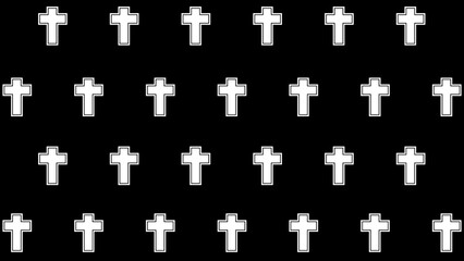 Happy Halloween cross on black background, perfect for wallpaper, backdrop, postcard, background for your design