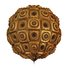 3d abstract golden steampunk ball