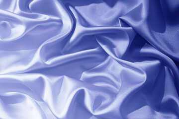 White purple blue silk satin. Gradient. Wavy folds pattern. Silky soft fabric. Pale shade. Light blue elegant background with space for design. Luxurious. Christmas, wedding, valentine, romance.    