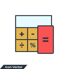 mathematic icon logo vector illustration. calculator symbol template for graphic and web design collection