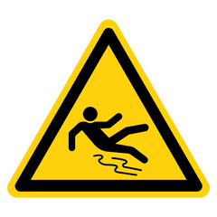 Slippery Symbol Sign, Vector Illustration, Isolate On White Background Label .EPS10