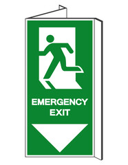 Emergency Exit Symbol Sign, Vector Illustration, Isolate On White Background Label. EPS10