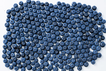 Fresh blueberries background with copy space for your text. Vegan and vegetarian concept. fresh berries for healthy nutrition