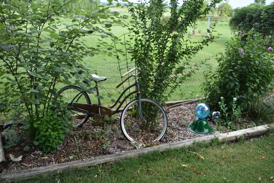 Bicycle Decoration in a Garden