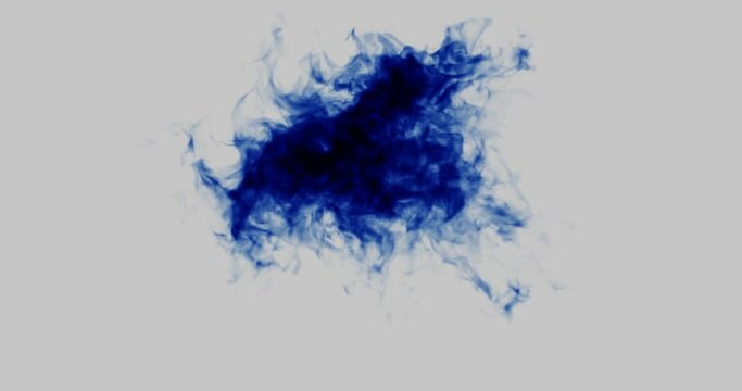 水に落とした青いインクの広がり