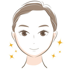 [美容・スキンケア]美肌の女性