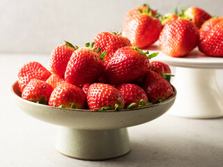 fresh strawberries in a bowl	