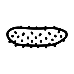 gherkin gherkin line icon vector. gherkin gherkin sign. isolated contour symbol black illustration
