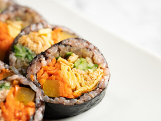 Gimbap, Korean rice roll dish	