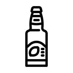 lemon beer line icon vector. lemon beer sign. isolated contour symbol black illustration