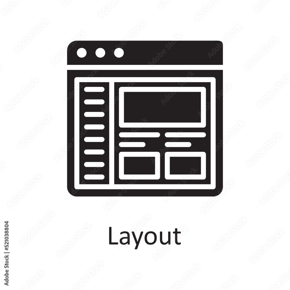 Poster layout vector solid icon design illustration. miscellaneous symbol on white background eps 10 file
