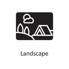 Landscape vector solid Icon Design illustration. Miscellaneous Symbol on White background EPS 10 File