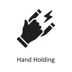 Hand Holding vector solid Icon Design illustration. Miscellaneous Symbol on White background EPS 10 File