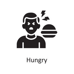 Hungry vector solid Icon Design illustration. Miscellaneous Symbol on White background EPS 10 File