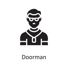 Doorman vector solid Icon Design illustration. Miscellaneous Symbol on White background EPS 10 File