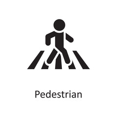 Pedestrian vector solid Icon Design illustration. Miscellaneous Symbol on White background EPS 10 File