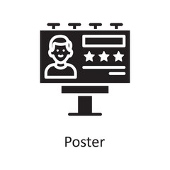 Poster vector solid Icon Design illustration. Miscellaneous Symbol on White background EPS 10 File