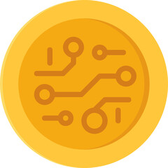 digital currency flat icon - 521040414