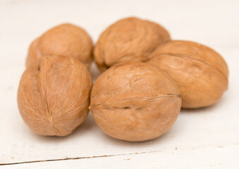 Walnuts on a table