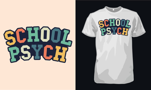 School Psychologist T-Shirt Retro tee
