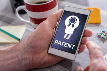 Patent concept on a smartphone