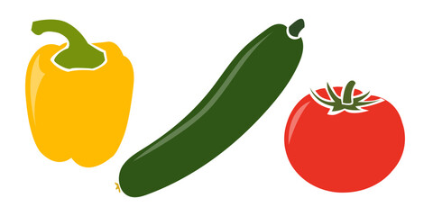 tomato, pepper, cucumber color2