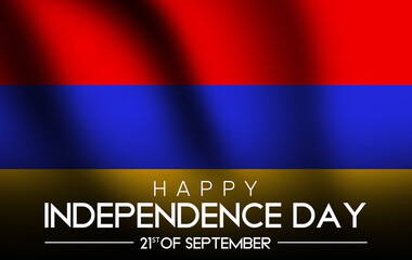 Armenia Independence Day Wallpaper with Waving flag. Holiday and patriotic concept design