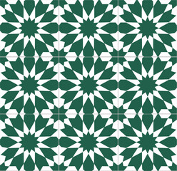 Islamic tiles. Mosaic with Islamic, Arabic, Indian, Turkish and Ottoman motifs. Vector in EPS